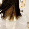 長めボブインナーカラーのお客様[ブリーチ抜きっぱなし]